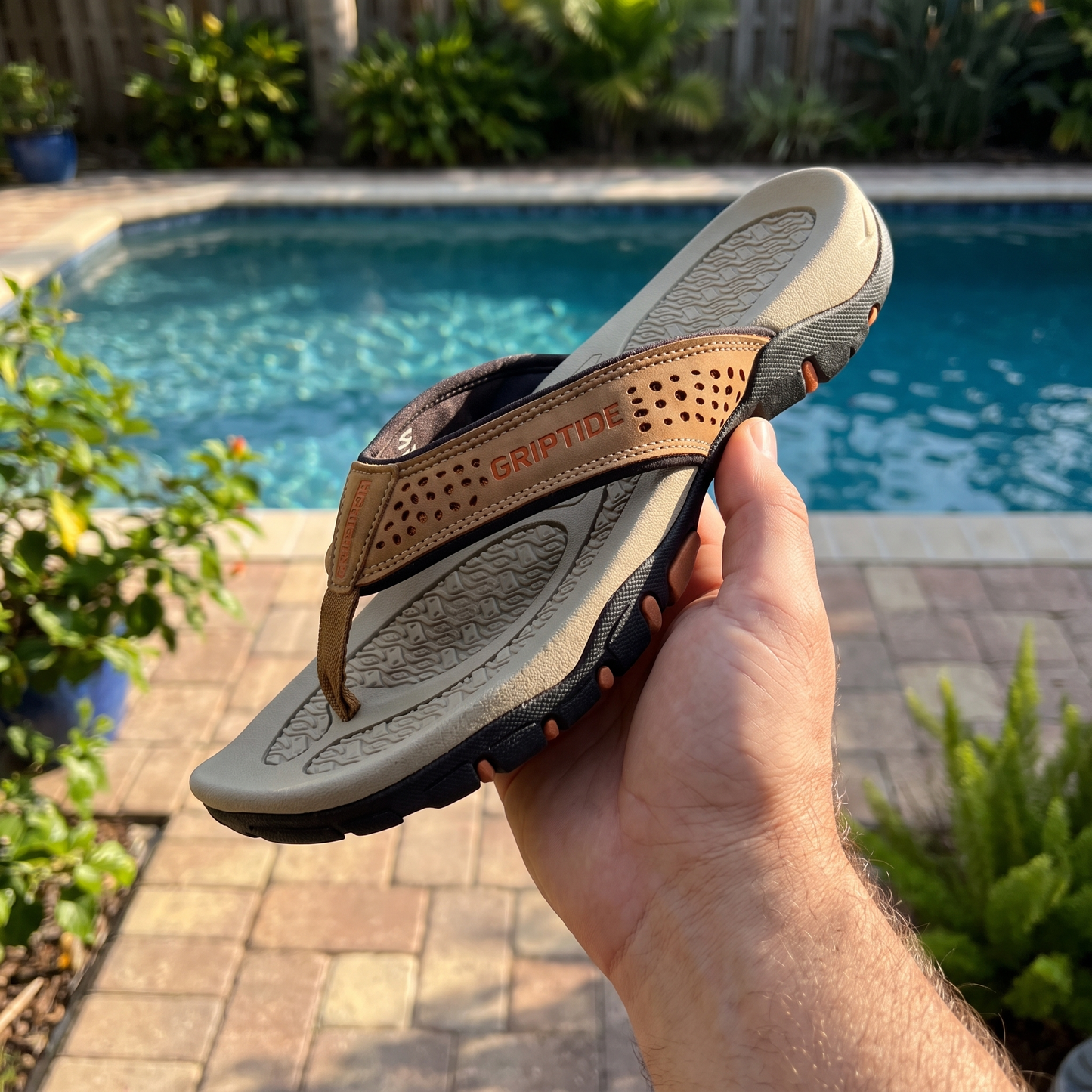 GripTide Men's Sport Flip-Flops
